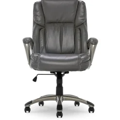 Serta Garret Ergonomic Bonded Leather Swivel Executive Chair, Harvard Gray (CHR200113)