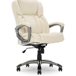 Serta Garret Ergonomic Bonded Leather Swivel Executive Chair, American Beige (CH200112)
