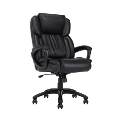 Serta Garret Ergonomic Bonded Leather Swivel Executive Chair, Space Black (43520E)