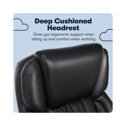 Serta Garret Ergonomic Bonded Leather Swivel Executive Chair, Space Black (43520E)