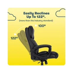 Serta Garret Ergonomic Bonded Leather Swivel Executive Chair, Space Black (43520E)