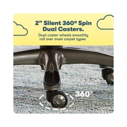 Serta Garret Ergonomic Bonded Leather Swivel Executive Chair, Space Black (43520E)