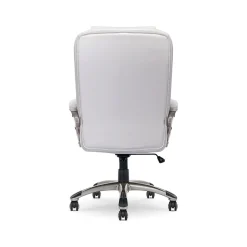 Serta Garret Ergonomic Bonded Leather Swivel Executive Chair, White (43520G)