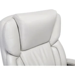Serta Garret Ergonomic Bonded Leather Swivel Executive Chair, White (43520G)