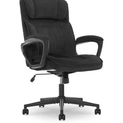 Serta Hannah I Ergonomic Microfiber Swivel Executive Chair, Black (43670D)