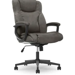 Serta Hannah II Bonded Leather Executive Chair, Gray (43672A)