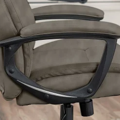 Serta Hannah II Bonded Leather Executive Chair, Gray (43672A)