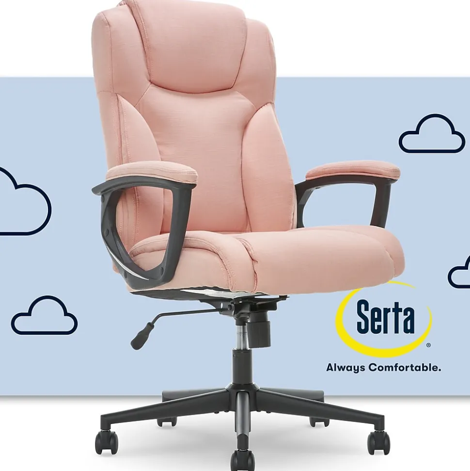 Serta Hannah II Fabric Executive Chair, Pink (43672G)