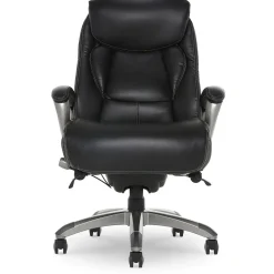 Serta Launtner Bonded Leather Executive Office Chair with Smart Layers Technology, Opportunity Gray/Black (44942A)