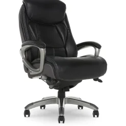 Serta Launtner Bonded Leather Executive Office Chair with Smart Layers Technology, Opportunity Gray/Black (44942A)