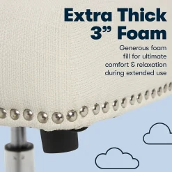 Serta Leighton Fabric Home Office Chair, Ivory (48444)