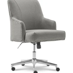 Serta Leighton Fabric Home Office Chair, Medium Gray (48445)