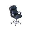 Serta My Fit Ergonomic Bonded Leather Swivel Executive Chair, Black (CHR100015)