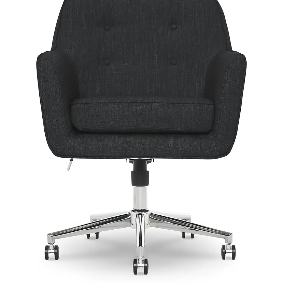 Serta Style Ashland Fabric Swivel Computer and Desk Chair, Charcoal (CHR100005)