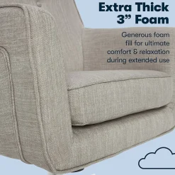 Serta Style Ashland Fabric Swivel Computer and Desk Chair, Light Gray (CHR100004)