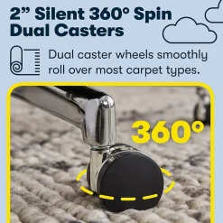 Serta Style Leighton Fabric Swivel Home Office Chair, Blush Pink (47925C)