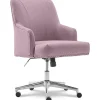 Serta Style Leighton Fabric Swivel Home Office Chair, Lilac (47925D)