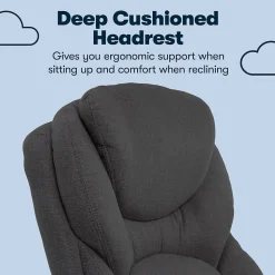 Serta Works Ergonomic Fabric Swivel Executive Chair with Back in Motion Technology, Dark Gray (44186E)