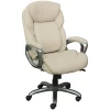 Serta Works My Fit Ergonomic Bonded Leather Swivel Executive Chair, Ivory (48097A)