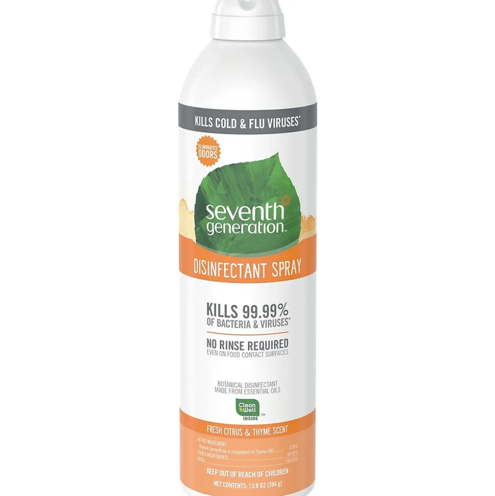 Seventh Generation All-Purpose Cleaners & Spray Disinfectant, Cirtus & Thyme Scent, 13.9 Oz. (22980)