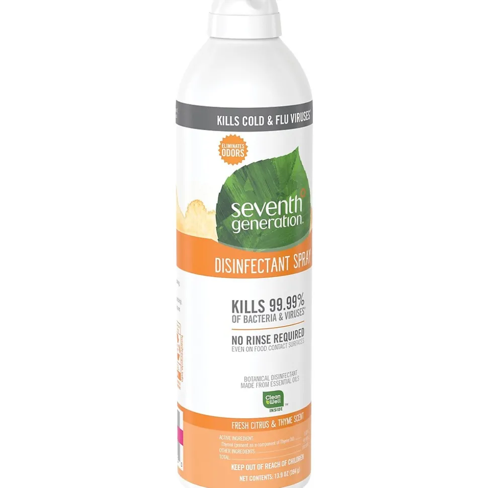 Seventh Generation All-Purpose Cleaners & Spray Disinfectant, Cirtus & Thyme Scent, 13.9 Oz. (22980)