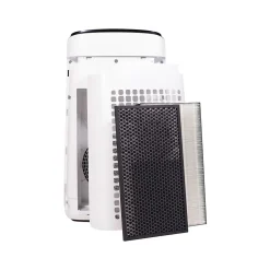 Sharp Plasmacluster True HEPA Console Air Purifier, 3-Speed, White/Black (FX-J80UW)