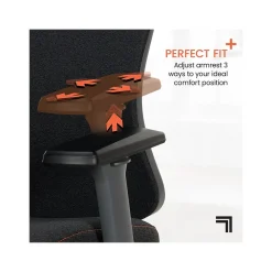 Sharper Image Revive Shiatsu Ergonomic Mesh Swivel Massage Chair, Black (60097-BLK)