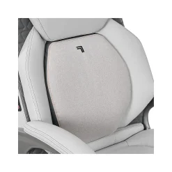 Sharper Image S-600 Active Lumbar Ergonomic Bonded Leather Swivel Executive Massage Chair, Off-White (60098-OWHT)