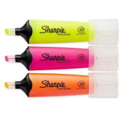 Sharpie Clear View Highlighter, Chisel Tip, Assorted, 3/Pack (1912767/2128222)