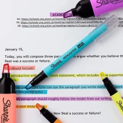 Sharpie Clear View Highlighter, Chisel Tip, Assorted, 8/Pack (1971843)