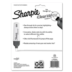 Sharpie Clear View Highlighter, Chisel Tip, Assorted, 8/Pack (1971843)