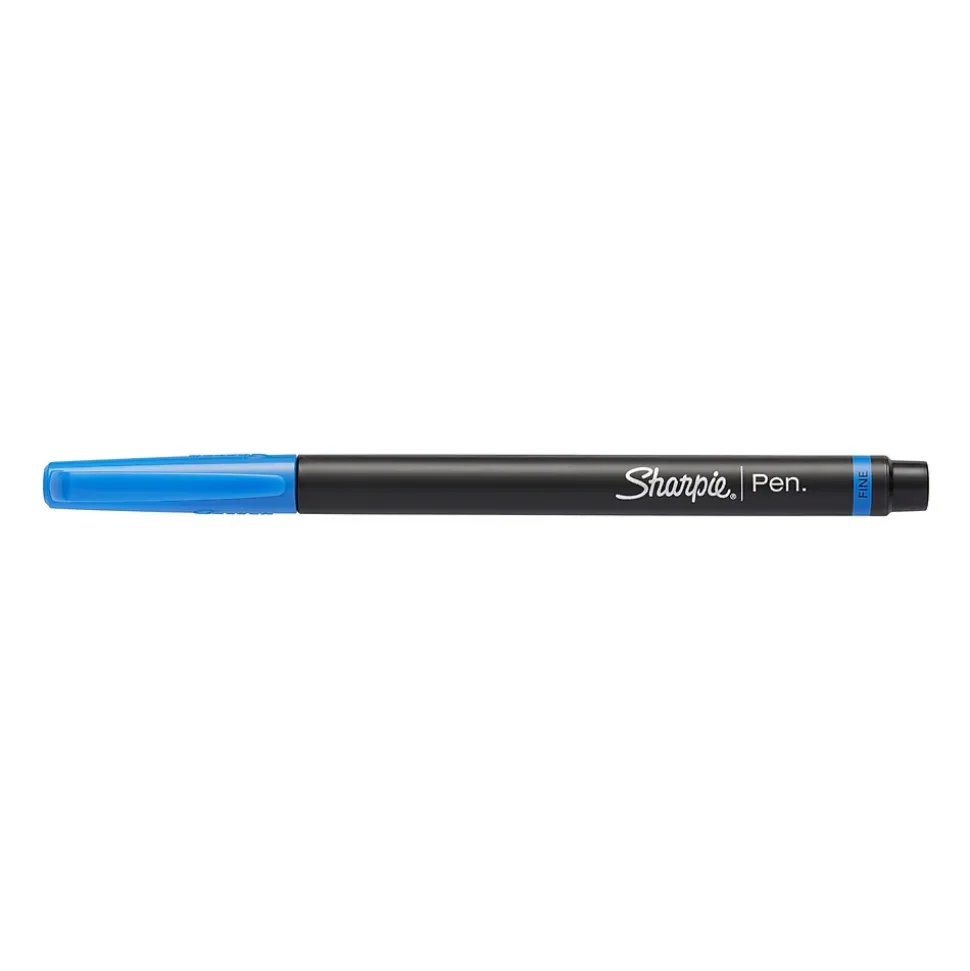 Sharpie Felt Pen, Fine Point, 0.4 mm, Blue Ink, Dozen (1742664)
