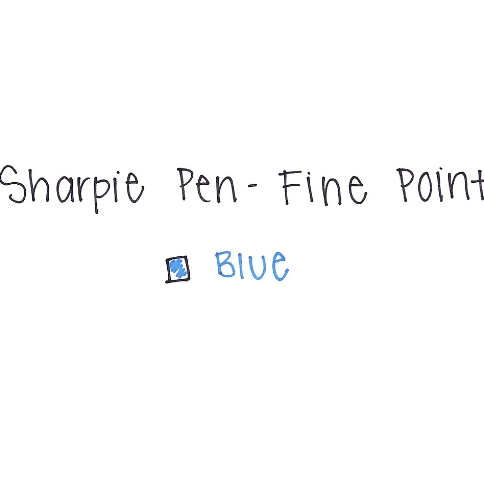 Sharpie Felt Pen, Fine Point, 0.4 mm, Blue Ink, Dozen (1742664)