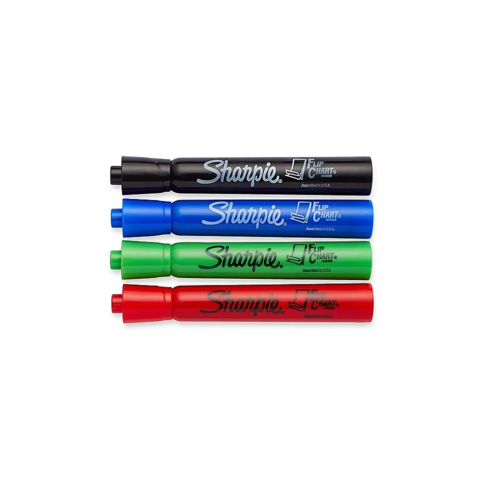 Sharpie Flip Chart Water Based Marker, Bullet Tip, Assorted, 4/Pack (22474)