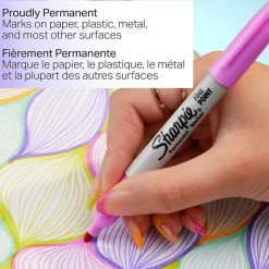 Sharpie Glam Pop Permanent Marker, Fine Tip, Assorted, 24/Pack (2185229)