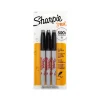 Sharpie Industrial Permanent Marker, Fine Tip, Black Ink, 3/Pack (13763PP)