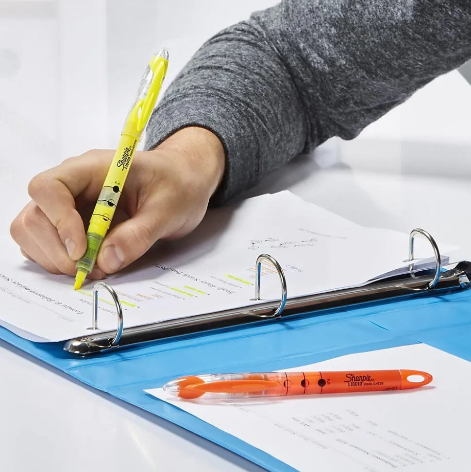 Sharpie Liquid Highlighter, Chisel Tip, Assorted, 5/Pack (24575PP)