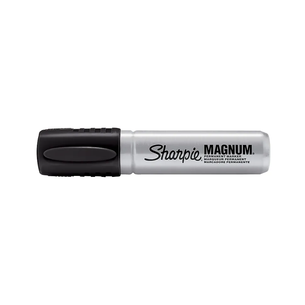 Sharpie Magnum Permanent Markers, XL Chisel Tip, Black, 72/Pack (44001)