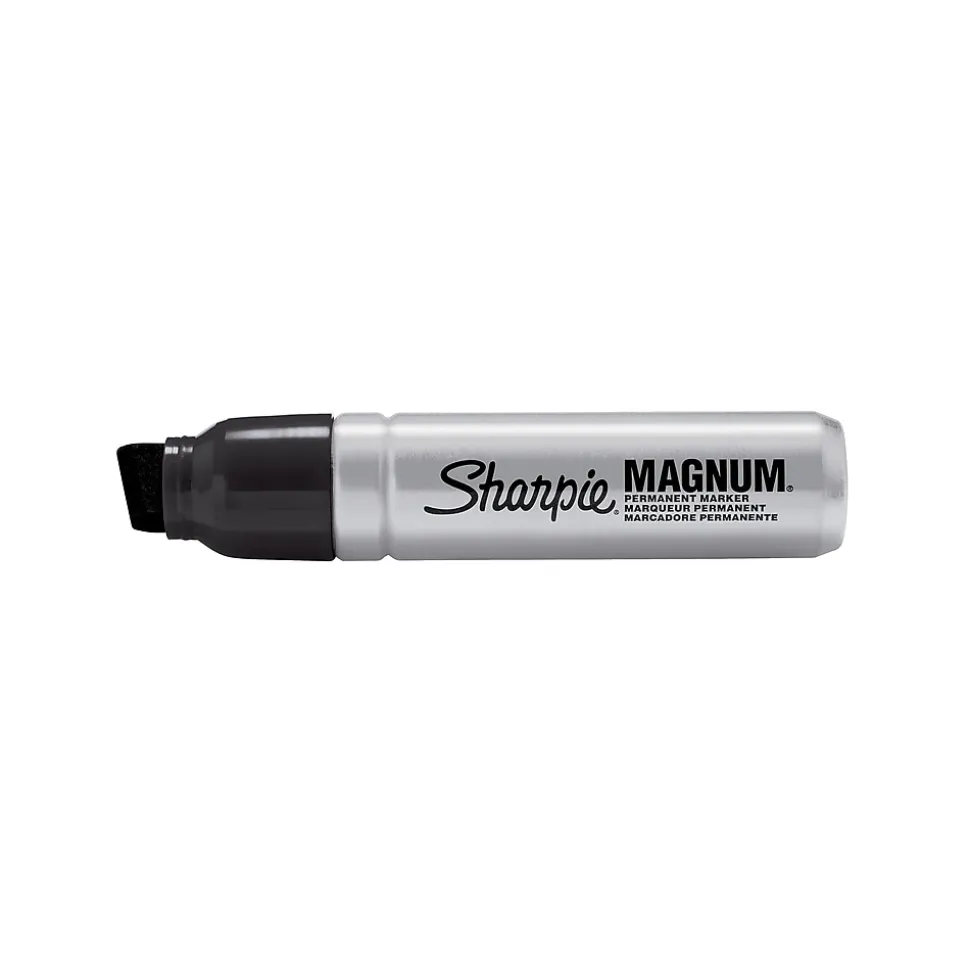Sharpie Magnum Permanent Markers, XL Chisel Tip, Black, 72/Pack (44001)