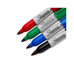 Sharpie Mini Permanent Markers, Fine Tip, Assorted, 4/Pack (35113)