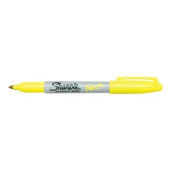 Sharpie Neon Permanent Marker, Fine Tip, Neon Yellow (1860445)