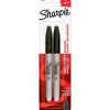 Sharpie Permanent Marker, Fine Tip, Black Ink, 2/Pack (30162)