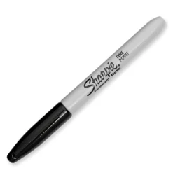 Sharpie Permanent Marker, Fine Tip, Black Ink, 2/Pack (30162)