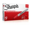 Sharpie Permanent Marker, Fine Point, Red, 12/Pack (SAN30002-12)