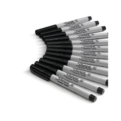 Sharpie Permanent Marker, Ultra Fine Tip, Black, Dozen (2154735)