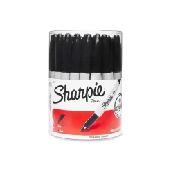 Sharpie Permanent Marker, Fine Tip, Black, 36/Pack (35010)