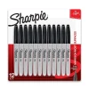 Sharpie Permanent Marker, Fine Tip, Black, 12/Pack (1812419)