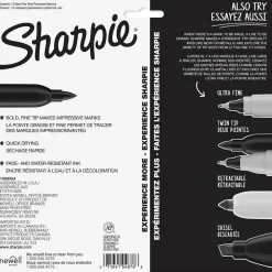 Sharpie Permanent Marker, Fine Tip, Black, 12/Pack (1812419)