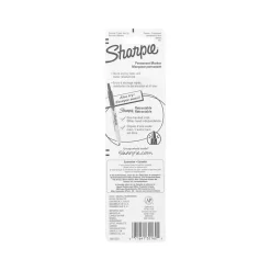 Sharpie Permanent Marker, Twin Tip, Black Ink, 2/Pack (32162)