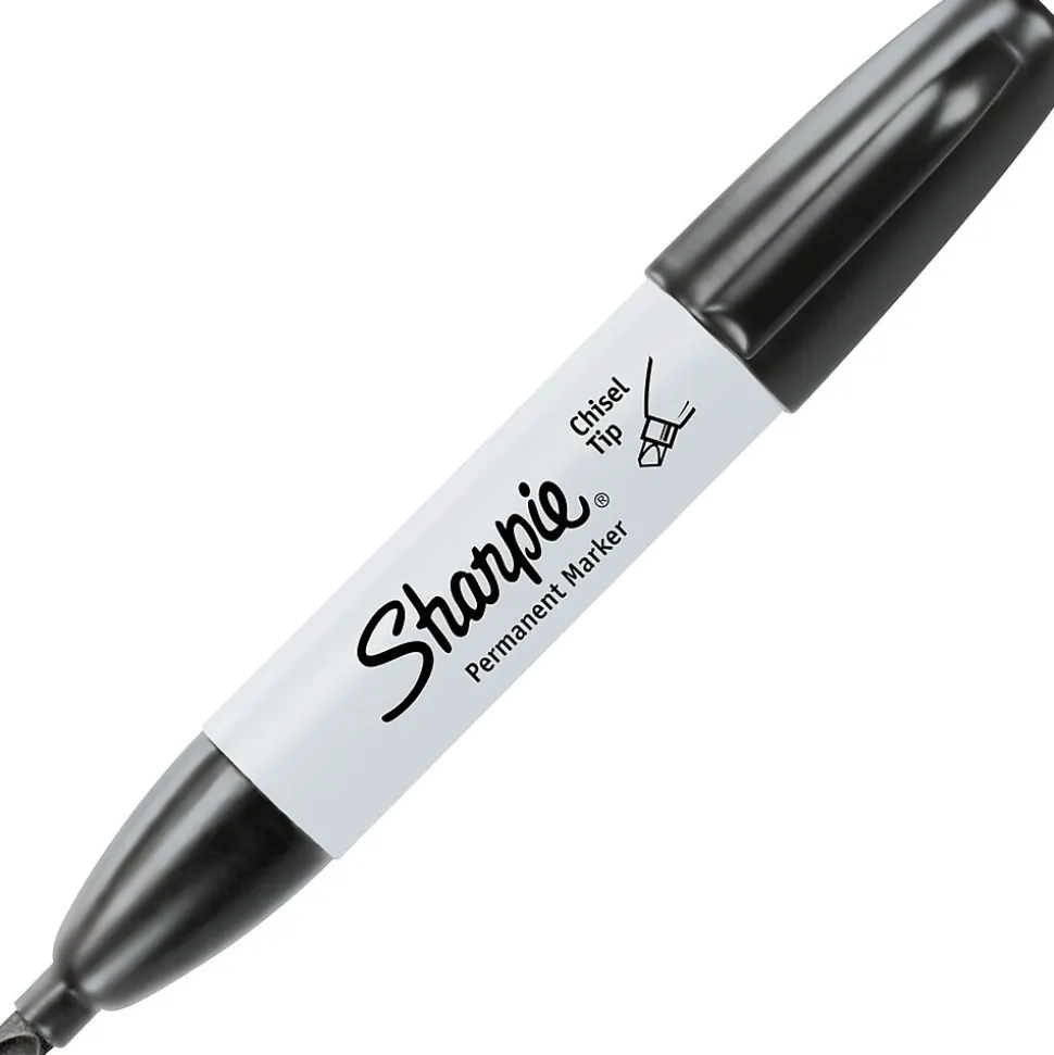 Sharpie Permanent Marker, Chisel Tip, Black (38201)